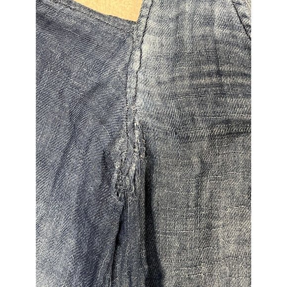 Cloth & Stone Anthropologie Dress Blue Cold Shoulder 100%‎ Cotton Soft Small S - Picture 5 of 13